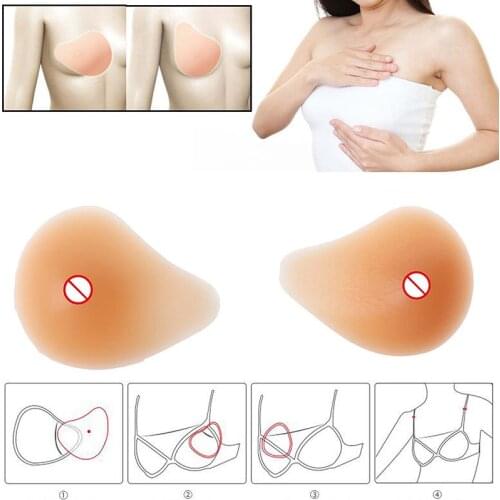 Silicone Chest Fake False Breast Prosthesis Super Soft Silicone Gel Pad Supports Artificial Spiral For Women