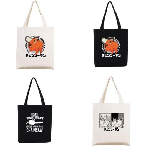 Anime Chainsaw Man Pochita Makima Hayakawa Aki Shoulder Bag Cosplay Messenger Bags Men Women Student HandBag Travel Storage Bag