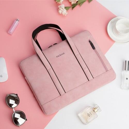 Waterproof PU Leather Briefcase Laptop Bag for Women Business Handbag Female Notebook Bag 13 14 15.6 inch for Macbook pro case