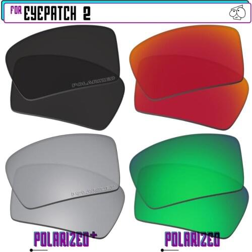 EZReplace Polarized Replacement Lenses for - Oakley Eyepatch 2 Sunglasses - BkSrP Plus-RedGreenP
