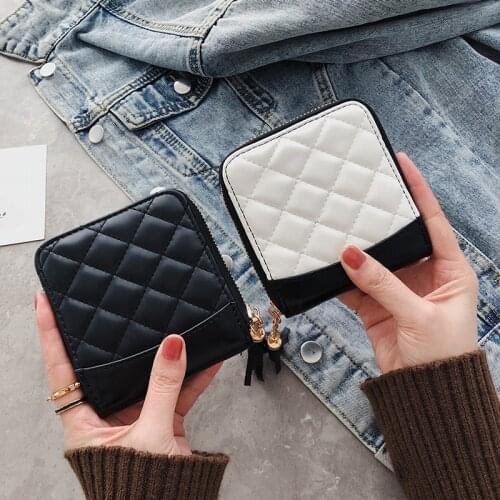 Womens Short Personalized Zipper Coin Purse Women Wallets Small Wallet Women