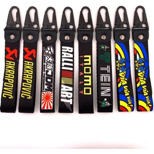 10pcsMotorcycle Car Key Ring Ribbon Hanging Buckle Metal Buckle for momo tein jdm viv Personality Cool Practical Ornaments