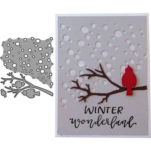 2019 New Arrival Snow Birds Branch Metal Cutting Dies 3D DIY Scrapbooking Carbon Sharp Craft Die Photo Invitation Cards Decorati
