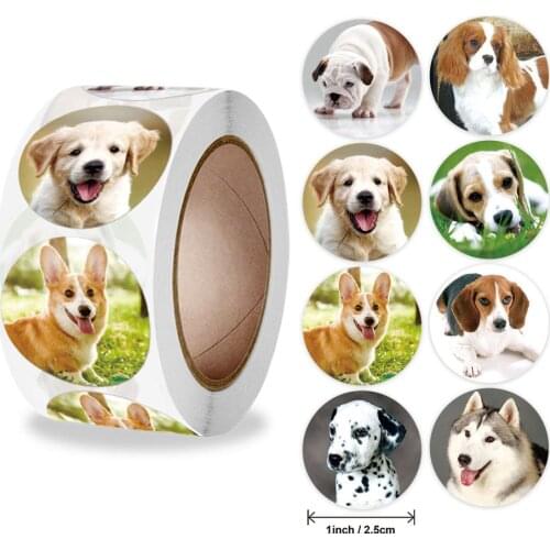 Qiduo Childrens toys incentive stickers label office stationery decoration seal sticker sticker dog Animal kids reward stickers