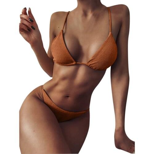 Women Striped Push Up Bikinis Set High Cut Hight Waist Halter Bikini Set Two Piece Swimsuit Female Sport Bathing Suit L4
