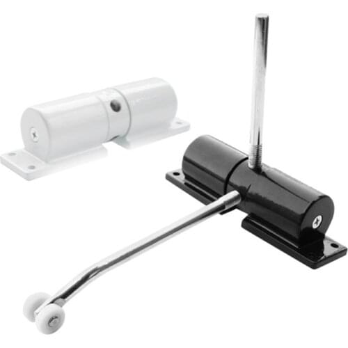 Spring Door Closer, Stainless Steel Adjustable Automatic Door Closer for Residential/Commercial use, Stainless Steel Surface Mou