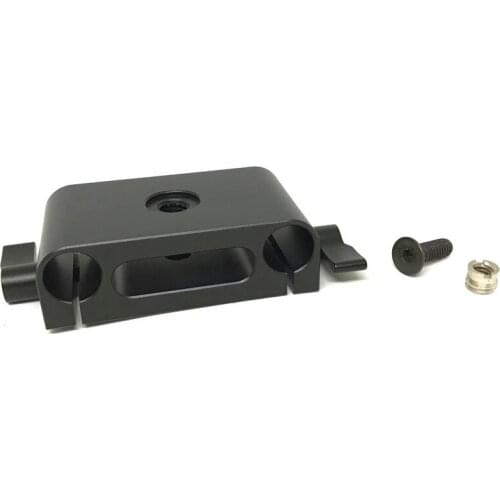 Photography Clamp 15mm Rod Rig Adapter Clamp with 1/4" 3/8" Mount for DSLR Rods Rig System Photo Studio Accessories