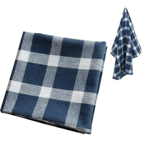 6 Pcs/lot Cotton Table Napkins Home Kitchen Tea Tools Waffle Plaid Striped Tea Towel Dish Cleaning Towels