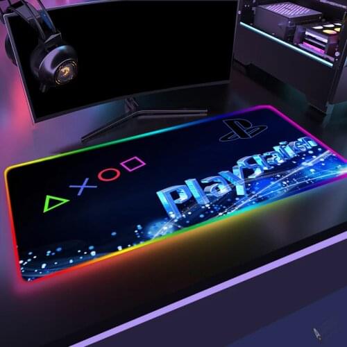 RGB Gaming Mouse Mat Playstation Anime Mouse Pad Gamer Ps4 LED Keyboard for Compass Kawaii Gaming Accessories Pc Gamer Complete