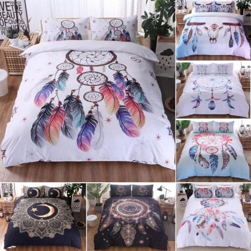 2pcs or 3pcs Dreamcatcher Duvet Set 1pc Duvet Cover With 1pc or 2pcs Pillowcases Without Comforter Without Sheet Wedding Gift