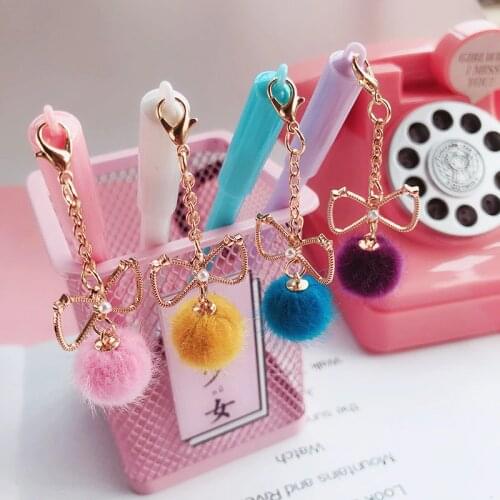 Creative Cute Kawaii Beautiful Bow Pendant Gel Pen Student Children Gift School Writing Office Signature Pen Stationery 1 Pcs