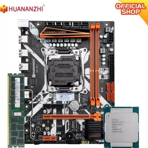 HUANANZHI X99 8M T X99 Motherboard with Intel XEON E5 2678 V3 with 1*8G DDR3 RECC memory combo kit set NVME USB3.0 ATX Server