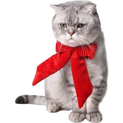 Cute Cat Bowknot Small dog Collar Pet Christmas Costumes Red Black Bow tie for small dogs cats Party Pet Supplies