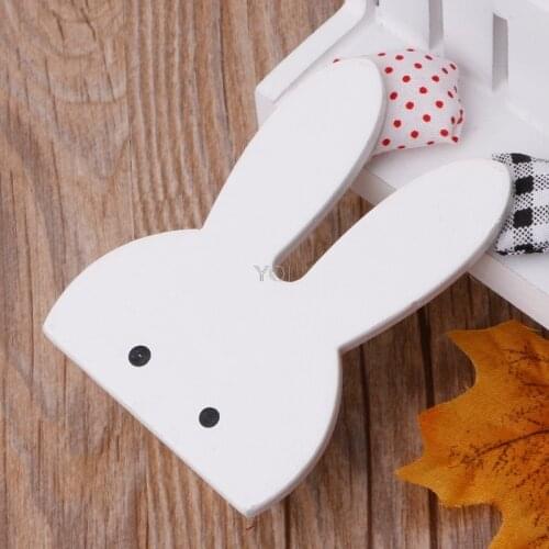 Cute Bunny Rabbit Wooden Hook Clothes Hooks On Wall Decorate Kids Children Room ECO Friendly Wall Hanger Hooks White
