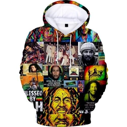 3D Men Sets Bob Marley Hoodies Funny Sweatsuit Zipper Hoodies Oversized Sweatshirt Womens tracksuit Personalized Streetwear