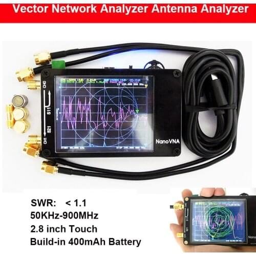 NanoVNA Vector Network Analyzer Digital Touching Screen Shortwave MF HF VHF UHF Antenna Analyzer Standing Wave With Battery
