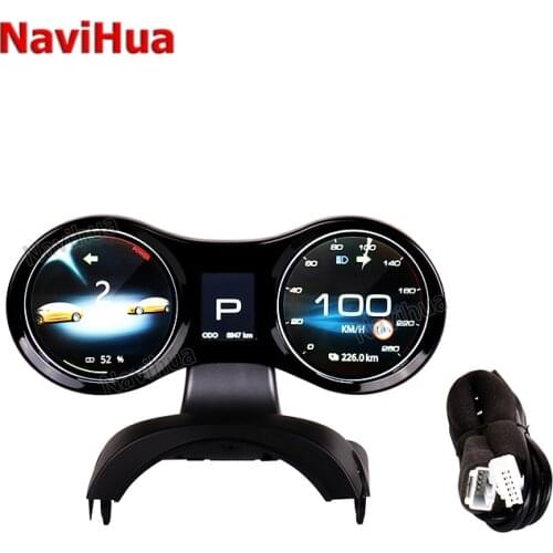 NAVIHUA Mini Car Water Temperature Gauge LCD Speedometer Digital Odometer Motorcycle Tachometer Multifunction Dashboard