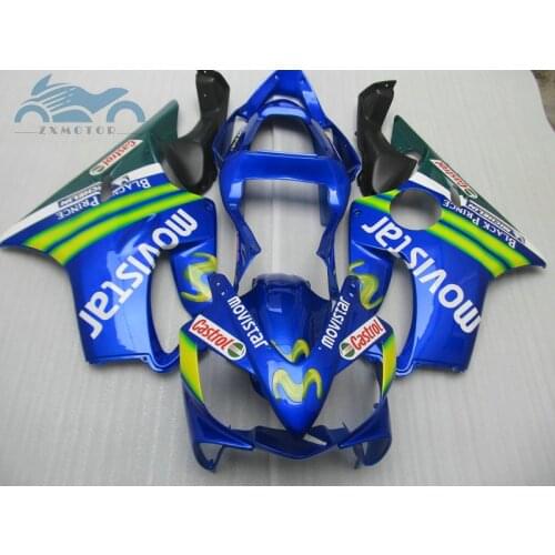 Injection bodyworks for 2001 2002 2003 CBR 600F4i blue movistar fairings CBR600 F4i 01 02 03 fairing kit road motorcycle parts