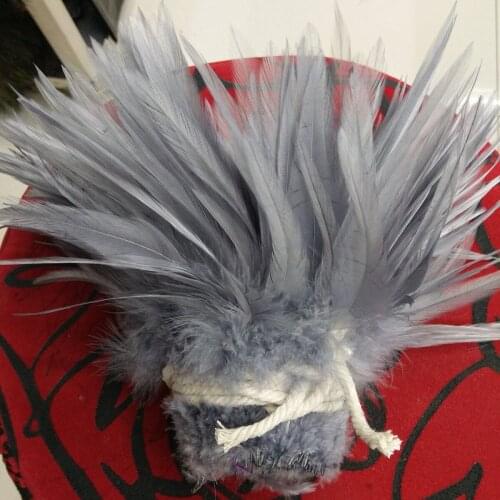 Wholesale 20pcs Gray Natural Cock Feather 4-6 inch/10-15 cm Stage Performances Wedding Home Decoration