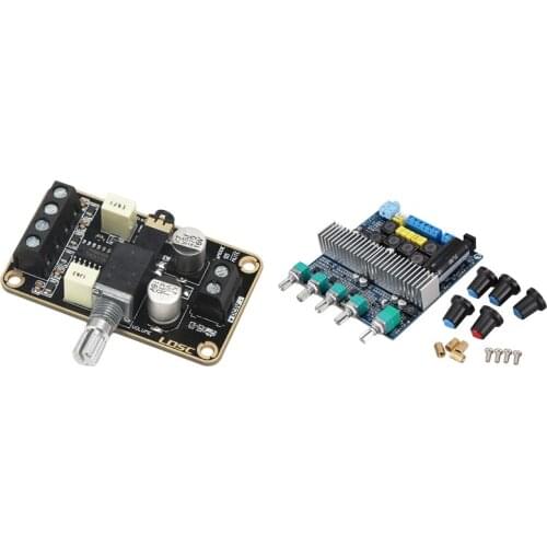 Audio Amplifier Board, Pam8406 Amplifier Board 5W+5W with TPA3116D2 2.1 Subwoofer Amplifier Audio Board 50Wx2+100W