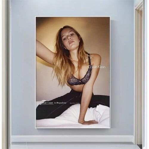 Anna Luisa Ewers Sexy Model Pretty Girl Swimsuit Pose Wall Silk Cloth HD Poster Art Home Decoration Gift