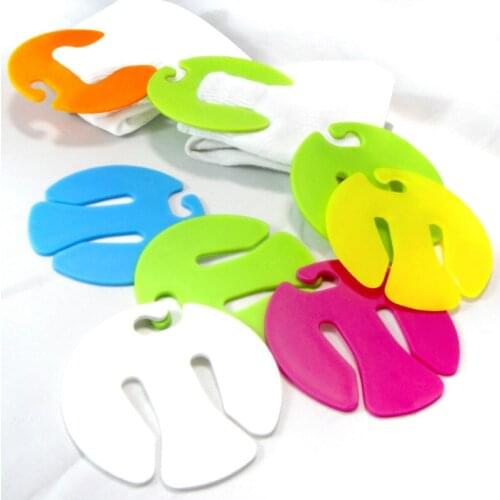 Mixed color Sock Clip Circle Shape Colorful Sock Holder Sock Sorters Locks Clips Laundry Storage Drying Holder Clothes