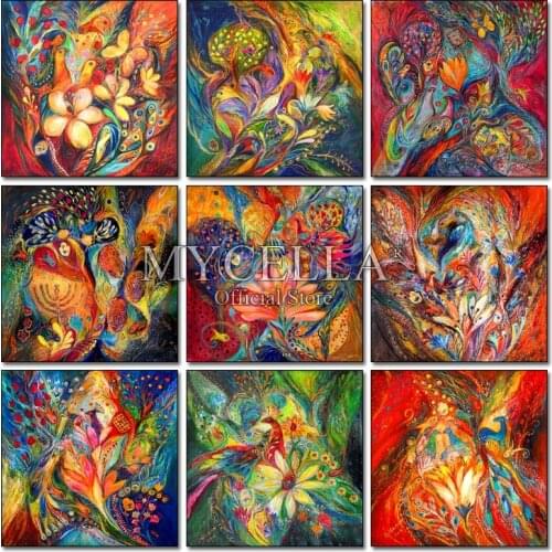 Needlework Modern Art Painting 5D Diy Diamond Painting Flowers Cross Stitch Embroidery Peacock Wall Sticker Diamond Mosaic Decor