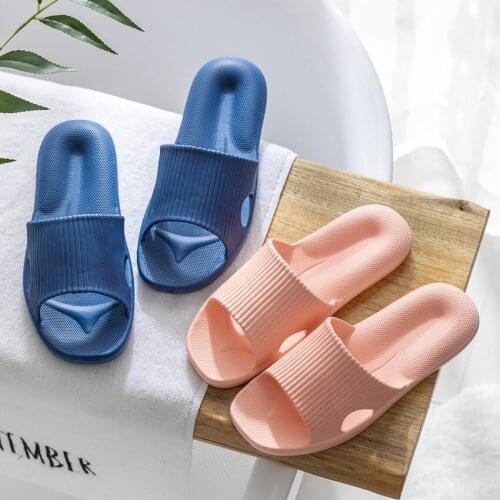 Summer Slippers Women Men Couples Flat Slides Flip Flops Sandals Bath Home Slippers Female Slipper Comfortable Pantuflas 2020
