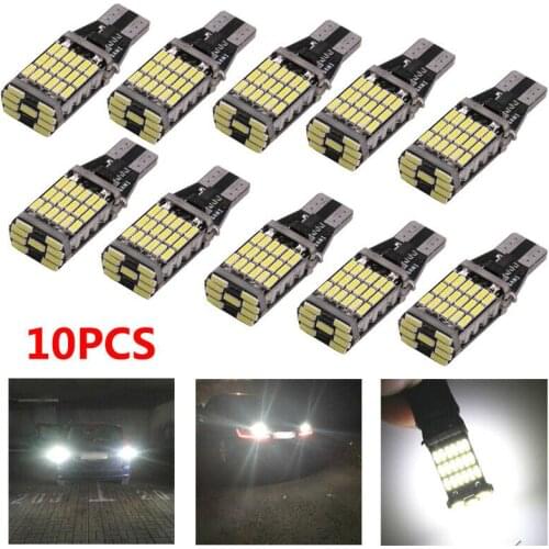 T15 W16W LED Bulbs Turn signals White 45 SMD 4014 6000K Car Lamps Light