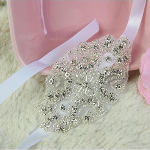 Party Crystal Bride Boutonniere Corsage Wrist Flower Wedding Church Prom Decor White