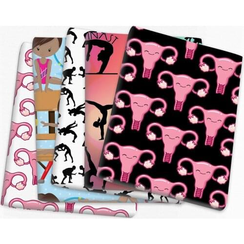 Oviduct Patchwork Printed Polyester Cotton Fabric for Tissue Sewing Quilting Fabrics Needlework Material DIY Handmade,c14500