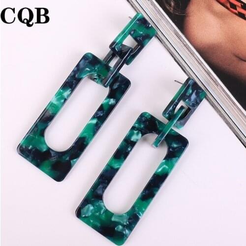 2019 acetate new ladies earrings acrylic leopard pattern bohemian style geometric personality party fashion chandelier jewelry c