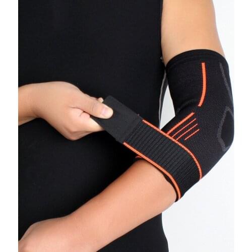 1 Pc Breathable Lengthen Elbow Support Outdoor Sports Ware Pressurized Bandage Tennis Fitness Elastic Elbow Pads Basketball