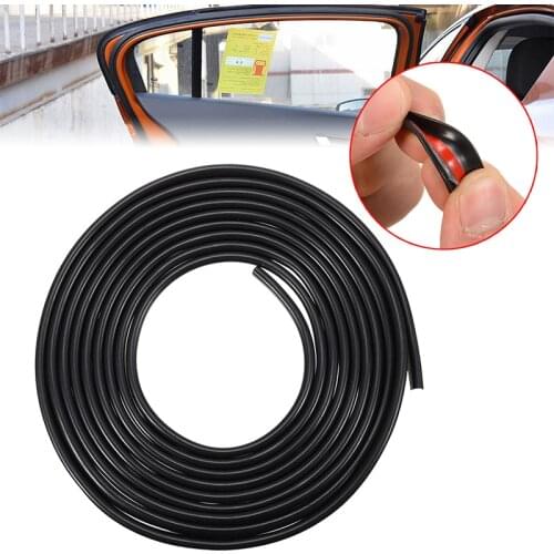 10m Black Car Door Edge Protector Strip Trim Universal U-shape Rubber Seal
