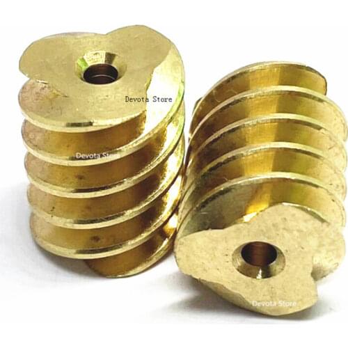 2PCS 0.8M Copper Worm 2mm bore diameter 3T worm 9.7*12.5mm