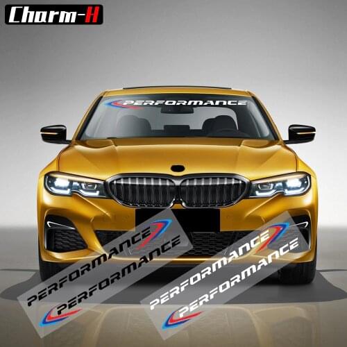 2X Car Styling M Performance Front Rear Windscreen Windshield Sticker Decal for BMW X3 X5 X6 Z4 F30 F34 F20 F10 E90 Accessories