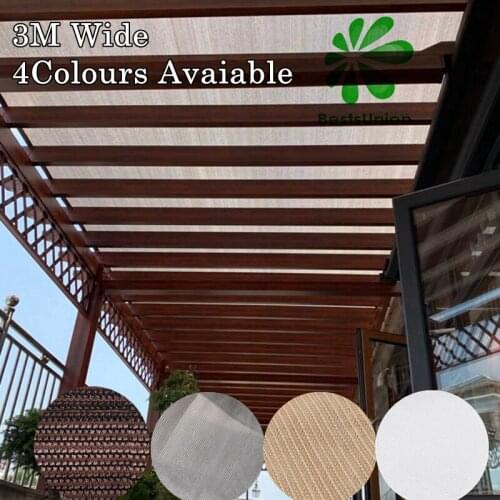 3M Wide Sun Shade Net Outdoor Garden Balcony Succulent Plant Sun Shade Sail Anti-UV HDPE Sun Shelter 4Colours Avaiable