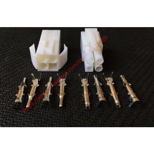 5 Sets Female And Male Small Tamiya Connector Kits Mini Tamiya EL 4.5MM Socket Plug With 4 Way 4 Pin