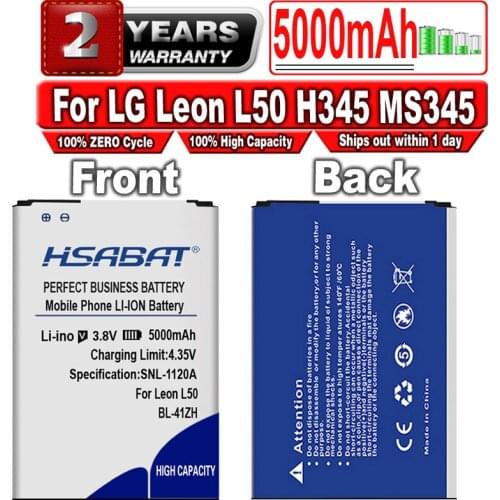 HSABAT 4550mAh BL-41ZH Battery For LG Leon L50 H345 MS345 D213N Tribute 2 C40 L22C Destiny L21G Sunset L33L