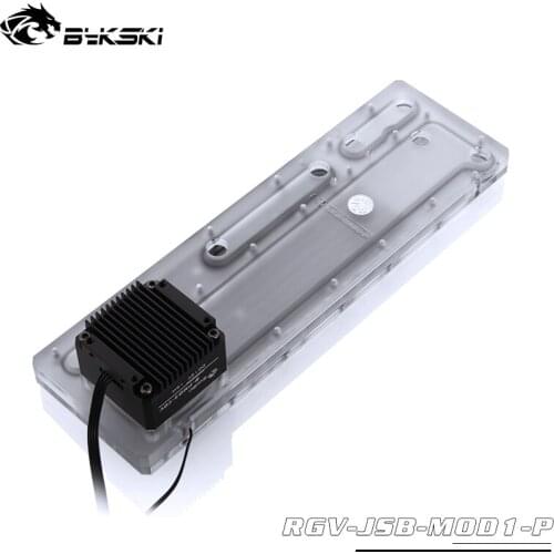 BYKSKI Acrylic Board Water Channel Solution use for JONSBO MOD1 Computer Case for CPU and GPU Block / 3PIN RGB / Combo DDC Pump
