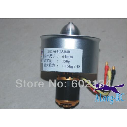 Free shipping Aluminum 64mm EDF 5blades RCLADER LEDF64-1A040 5blades (about 1150g thrust) for EDF airplane rc model PLANE