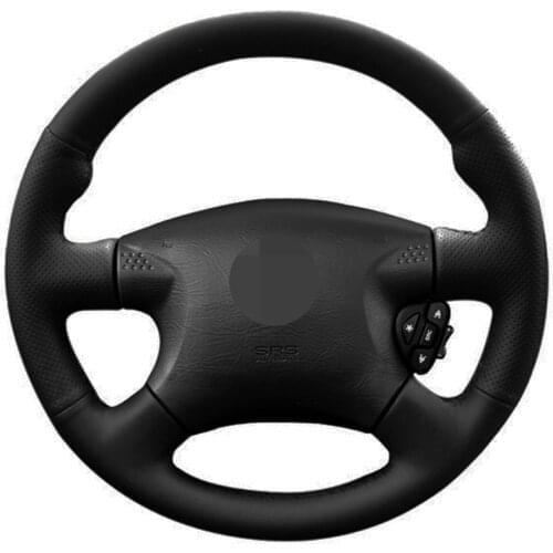 Car Steering Wheel Cover Black Artificial Leather For Nissan Almera (N16) 2000-2003 X-Trail (T30) 2001-2003 Terrano 2 2001-2002