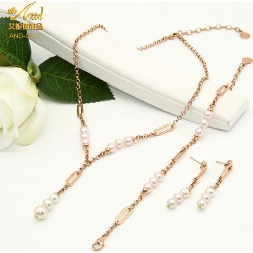 Designer Jewellery Fashion Womens Pendant Necklace Jewelry Set Stainless Steel Long Hanging Earrings Bracelet Trends 2021 Style