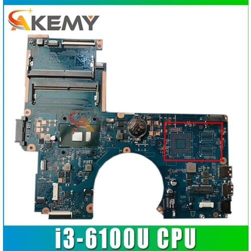 For HP 15-AU Laptop Motherboard DAG34AMB6D0 With SR2EU i3-6100u CPU DDR4 MainBoard 100% Tested Fast Ship