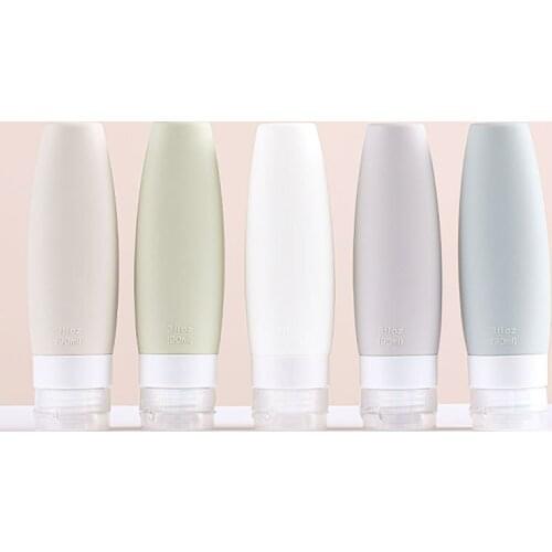 Travel Cosmetics Refillable Bottles Silica Gel Extrusion Bottling Shower Gel Shampoo Empty Container Skin Care Tools 90/60ml