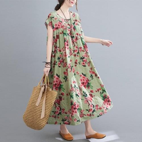 Летние платья с принтом Johnature China At AliExpress