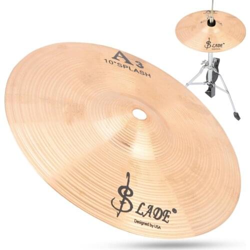 SLADE Drum Cymbal Brass Cymbal Drum Set 10 Inch Copper Alloy Drum Cymbal For Percussion Instruments Players Beginners