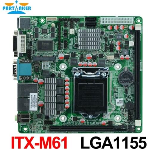 LGA1155 Socket i7 Industrial Motherboard-ITX-M61 support Core i3/i5/i7 Pentium 22nm/32nm CPU with 9*USB/6*COM