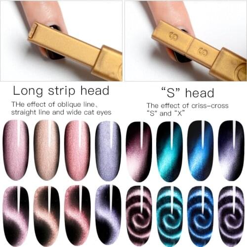 Double Headed Nail Art Magnet Stick Cat Eyes Magnet for Nail Gel Polish 5D Effect Strong Magnetic Nail Tools