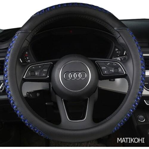 MATIKOHI Carbon Fiber Leather Car Steering Wheel Cover For Luxgen U7 U5 U6 M7 V7 S5 S6